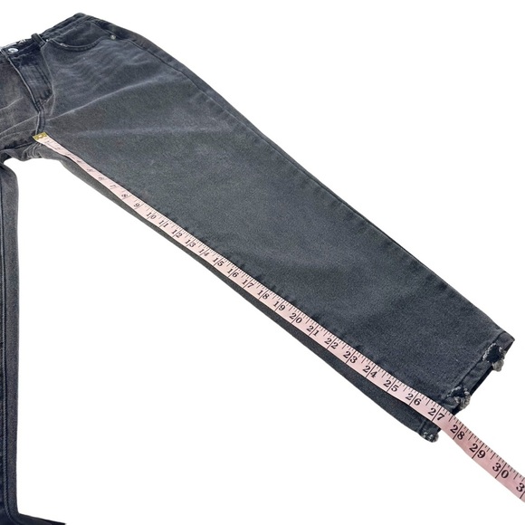 PRINCESS POLLY Zaiden Straight Leg High Rise Washed Black Denim Jeans US 6 - Picture 13 of 15
